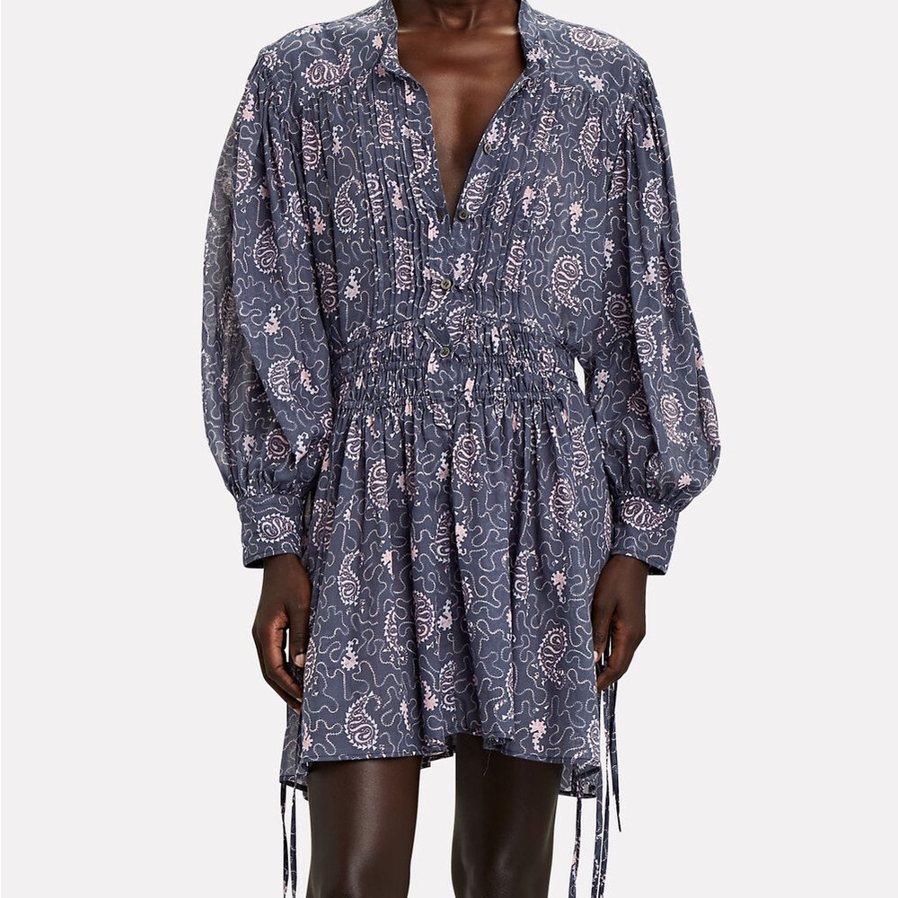 Isabel Marant Etiole Anaco Navy Paisley Dress